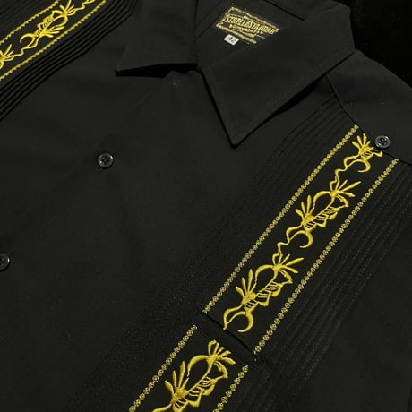 【1月〜2月】【予約商品】【半袖】【 ESG-38S-BG 】【 S/S GUAYAMISA 】【BLACK x GOLD】 【黒 x 金】