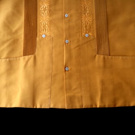 【2027年7月31日までにお届け】【受注生産】【 半袖 】【 ESG-01S-MU 】【 S/S GUAYABERA 】【 REJILLADA 】【 MUSTARD 】【 マスタード 】