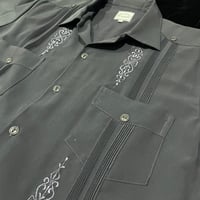 【予約】【半袖】【サイズ40(XL)】【IMP-DE-30S-CH-40】【 DEADSTOCK 】【S/S GUAYABERA】【CHARCOAL】  【炭黒】