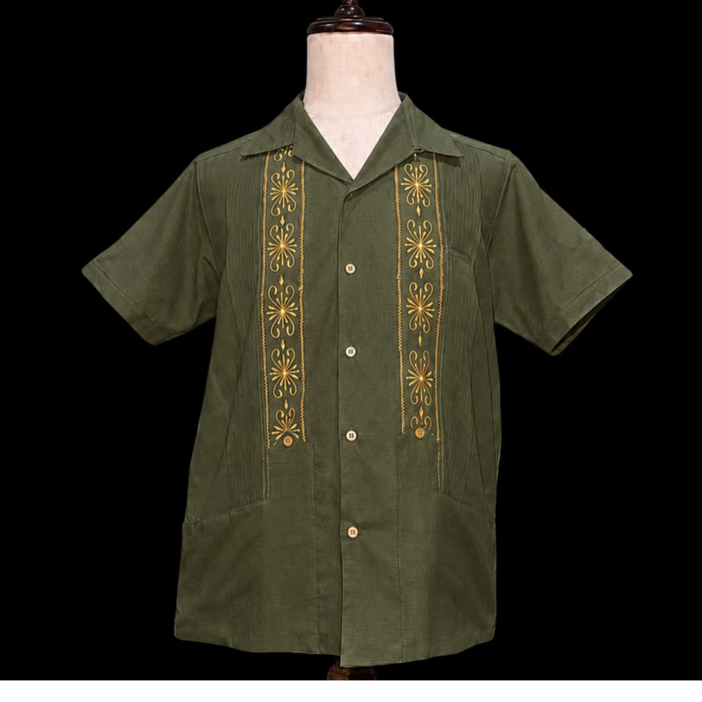 ESTRELLA STANDARD GUAYABERA　REJILLADA半袖 予約商品】【半袖】【 ESG-01S-OLG 】【 S/S GUAYABERA 】【 REJ