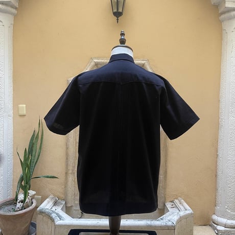 【予約商品】【半袖】【袖刺繍】【ESG-30S-B】【 S/S GUAYAMISA 】【BLACK】【 黒 】