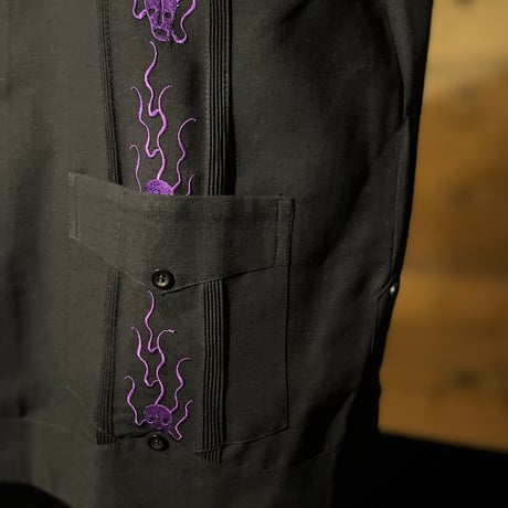 【2027年7月31日までにお届け】【受注生産】【半袖】【SHOTA CALAVERA】【 ESGS-07S-BPU】【 S/S CUBANA 】【BLACK x PURPLE】 【黒 x 紫】