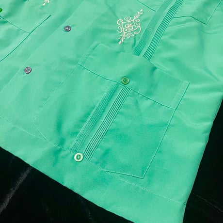 【予約】【半袖】【サイズ38(L)】【IMP-DE-26S-TQ-38】【 DEADSTOCK 】【S/S GUAYABERA】【TURQUOISE】【ターコイズ】