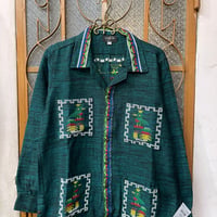 【長袖】【Mサイズ】【IMP-QTZ-LS12-GRM】【GUATEMALA】【 L/S QUETZAL SHIRTS】【GREENxMULTI COLOR 】【緑xマルチカラー】