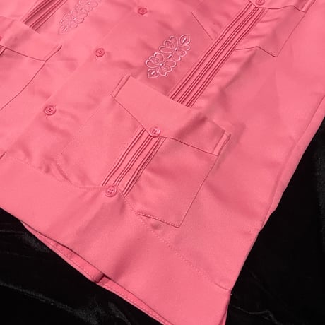 【予約】【半袖】【サイズ34(S)】【IMP-DE-16S-PR-34】【 DEADSTOCK 】【S/S GUAYABERA】【PALO DE ROSA】【ローズピンク】