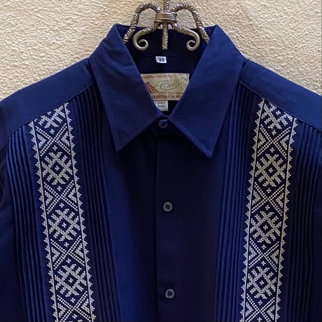 【半袖】【IMP-COL-127S-N】【GUAYABERAS COLLI】【 S/S GUAYAMISA】【 NAVY 】【紺】