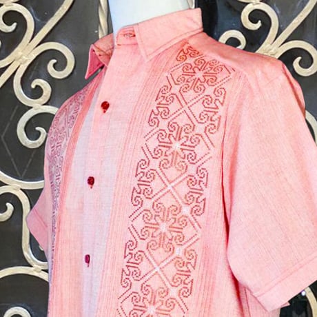 【お取り寄せ商品】【半袖】【IMP-COL-126S-FP】【GUAYABERAS COLLI】【 S/S GUAYAMISA】【FLAMINGO PINK】【フラミンゴピンク】