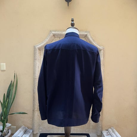 【予約商品】【長袖】【袖刺繍】【ESG-T30L-N】【 L/S GUAYAMISA 】【 NAVY 】【 紺色】