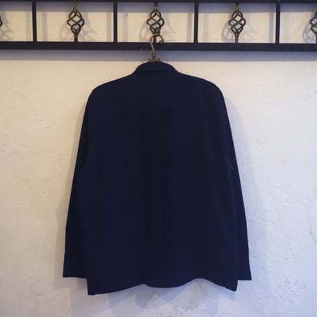 【9月下旬】【予約商品】【長袖】【 ESGS-04L-NG 】【 L/S GUAYABERA 】【 REJILLADA ASA 】【 麻の葉柄 】【 NAVY x GOLD 】【紺x金】