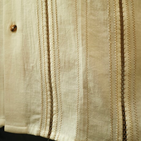 【お取り寄せ商品】【半袖】【 S/S GUAYAMISA 】【ESG-108S-OFBR 】【 OFF WHITE x BROWN 】【 オフホワイト x 茶色 】