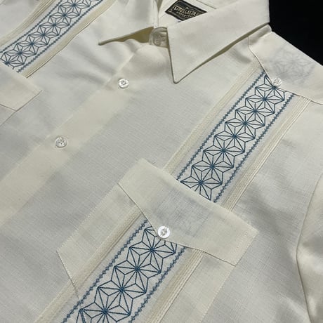 【1月〜2月】【予約商品】【半袖】【 ESGS-13S-OFJA 】【 S/S CUBANA ASA 】【OFF WHITEx JADE 】 【オフホワイトx翡翠】