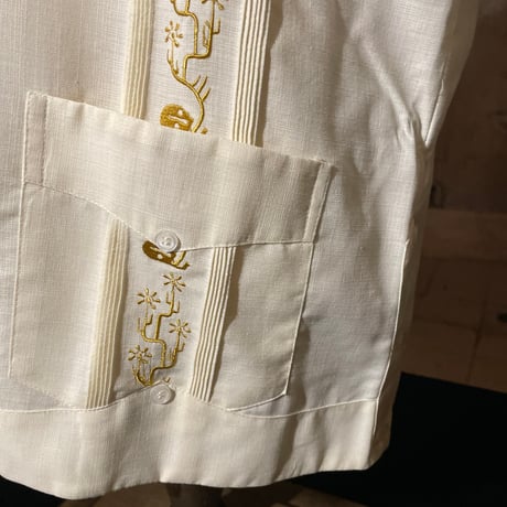 【長袖】【SHOTA CACTUS】【 ESGS-06L-OFG】【 L/S CUBANA 】【OFF WHITExGOLD】 【オフホワイトx金】