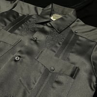 【半袖】【サイズ34(S)】【IMP-DE-17S-B-34】【 DEADSTOCK 】【S/S GUAYABERA】【BLACK】【黒】