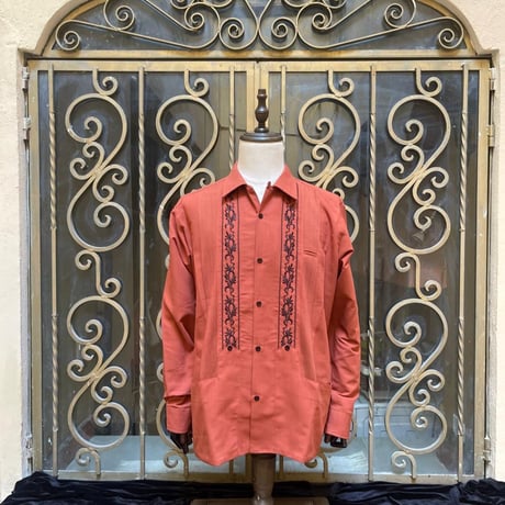 【2027年7月31日までにお届け】【受注生産】【ESG-20L-ORB】【REJILLADA 】【L/S GUAYABERA】【ORANGE xBLACK】