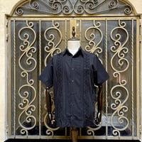 【予約商品】【半袖】【麻の葉柄】【 ESGS-10S-B】【 S/S GUAYAMISA ASA 】【BLACK】 【黒】