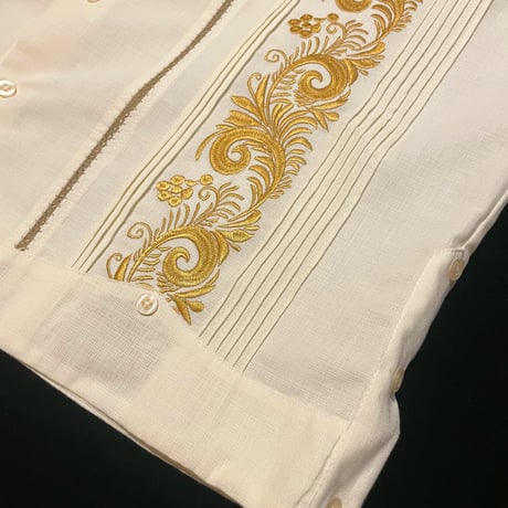【9月】【予約商品】【半袖】【ESG-30S-OFG】【 S/S GUAYAMISA 】【OFF WHITExGOLD】【 オフホワイトx金 】