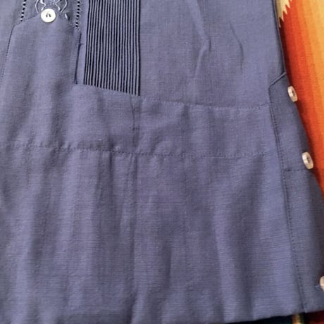 【2027年7月31日までにお届け】【受注生産】【長袖】【 ESG-01L-AQ 】【 L/S GUAYABERA 】【 REJILLADA 】【 AQUA 】【 アクアブルー 】