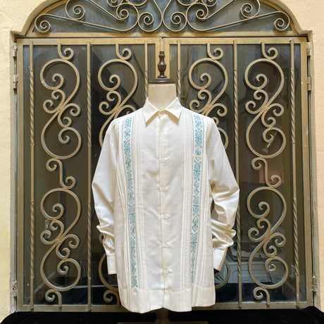 【長袖】【 ESG-32L-OFJA 】【 L/S GUAYAMISA 】【OFF WHITExJADE】 【オフホワイトx翡翠】
