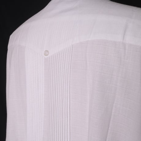 【長袖】【ESG-109L-WJA】【GUAYABERAS】【 L/S GUAYABERA】【WHITE x JADE 】