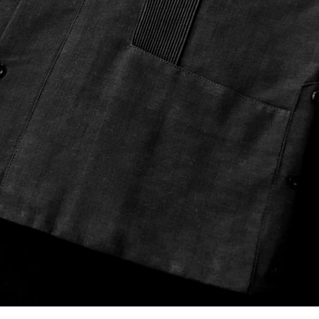 【2027年7月31日までにお届け】【受注生産】【半袖】【 ESGS-03S-B 】【 S/S GUAYABERA 】【 REJILLADA MOTA 】【 麻の葉柄 】【 BLACK 】【黒】