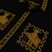 【予約商品】【長袖】【IMP-QTZ-MAR-LS-BG】【GUATEMALA】【 L/S QUETZAL SHIRTS/MARIMBA(マリンバ)】【BLACKxGOLD】【黒x金】