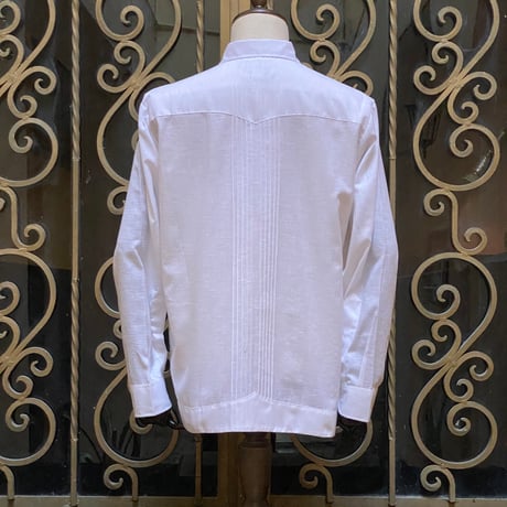 【長袖】【ESG-109L-WBR】【GUAYABERAS COLLI】【 L/S GUAYABERA】【WHITE x BROWN 】