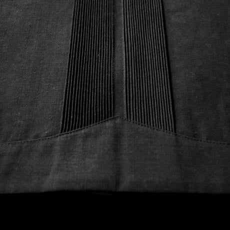 【2027年7月31日までにお届け】【受注生産】【半袖】【 ESGS-04S-B 】【 S/S GUAYABERA 】【 REJILLADA ASA 】【 麻の葉柄 】【 BLACK 】【黒】