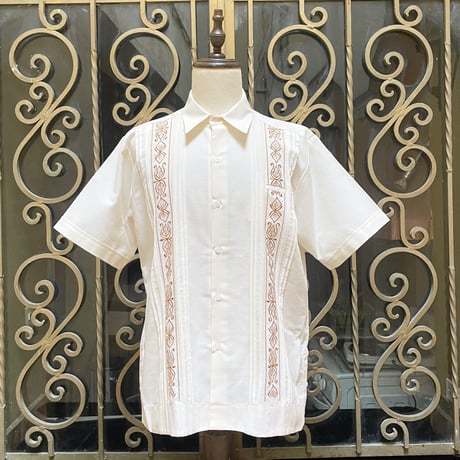 【半袖】【 ESG-32S-OFG 】【S/S GUAYAMISA】【OFF WHITE x GOLD】 【オフホワイト x 金】