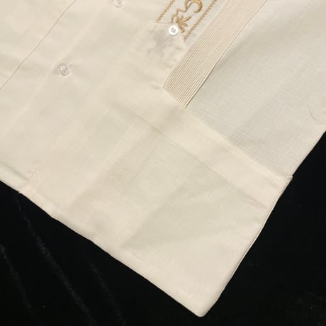 【2027年7月31日までにお届け】【受注生産】【ESG-20L-OFG】【REJILLADA 】【L/S GUAYABERA】【OFF WHITExGOLD】 【オフホワイトx金】