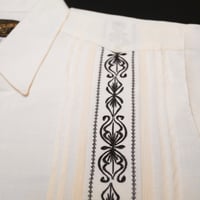 【半袖】【 ESG-32S-OFB 】【S/S GUAYAMISA】【OFF WHITE x BLACK】 【オフホワイト x 黒】