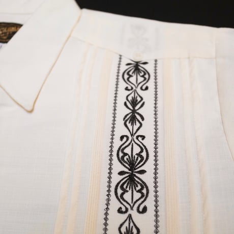 【半袖】【 ESG-32S-OFB 】【S/S GUAYAMISA】【OFF WHITE x BLACK】 【オフホワイト x 黒】