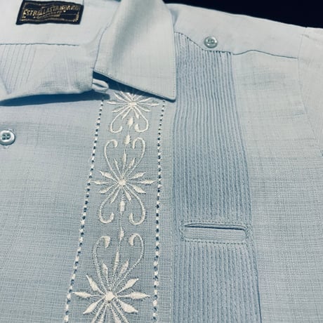 【予約商品】【半袖】【 ESG-01S-SAW 】【S/S REJILLADA】【SAX x WHITE】 【サックスブルーx 白】