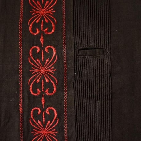 【9月下旬】【予約商品】【半袖】【 ESG-01S-BBU 】【 REJILLADA 】【 BLACK x BURGUNDY 】【 黒 x 臙脂(えんじ)色 】