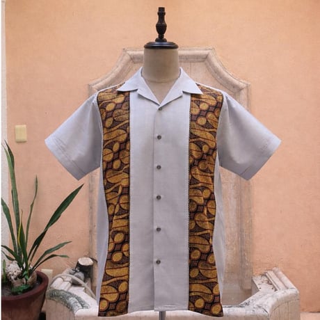 【予約商品】【半袖】【 ESGP-09-11S-GR】【 S/S FRONT PANEL SHIRTS 】【 VINTAGE BATIK 】