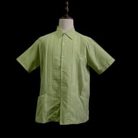 【半袖】【サイズ38(L)】【IMP-DLEO-01S-PIS-2】【GUAYABERAS DLEO】【 S/S REJILLADA】【PICTACHIO】