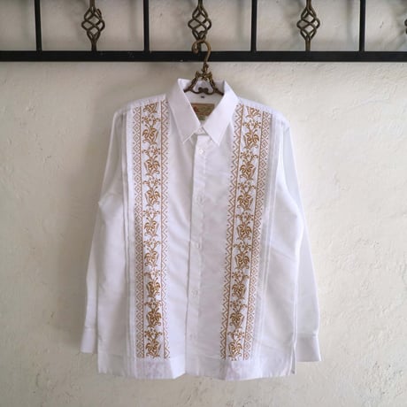 【お取り寄せ商品】【長袖】【IMP-COL-101L-WG】【 L/S GUAYAMISA】【WHITE x GOLD】【 白 x 金 】