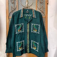 【長袖】【Lサイズ】【IMP-QTZ-LS25-GRM】【GUATEMALA】【 L/S QUETZAL SHIRTS】【GREENxMULTI COLOR】【緑xマルチカラー】