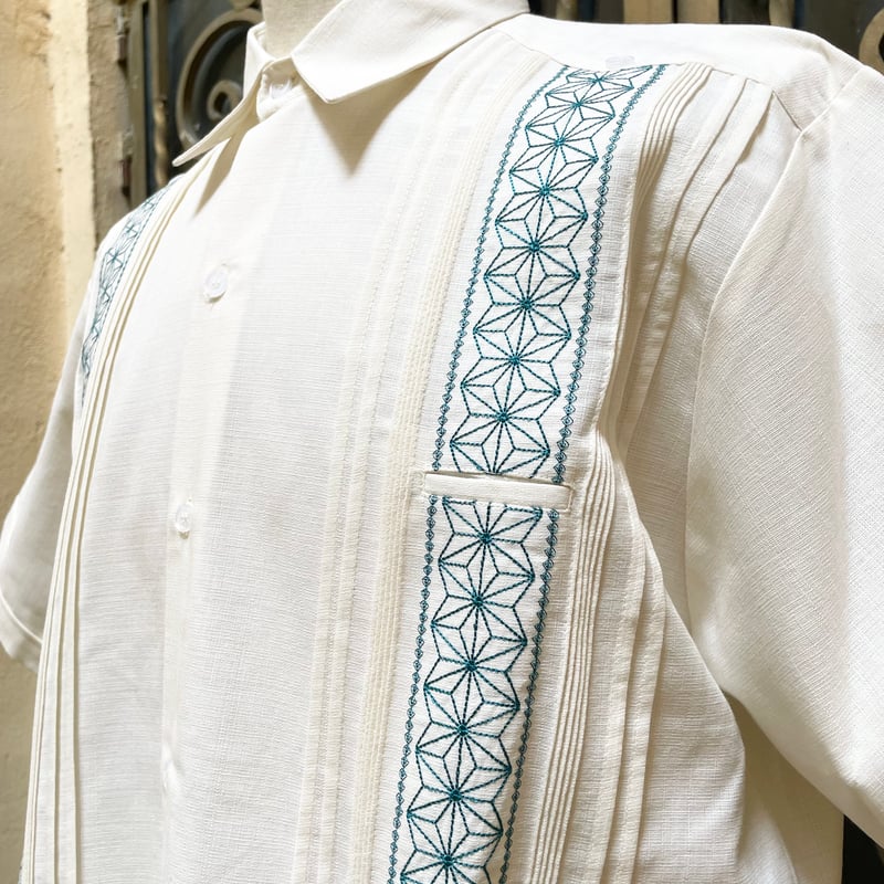 半袖】【麻の葉柄】【 ESGS-10S-OFJA】【 S/S GUAYAMISA ASA 】