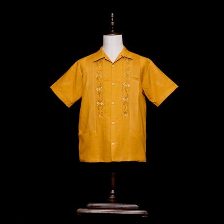 【2027年7月31日までにお届け】【受注生産】【 半袖 】【 ESG-01S-MU 】【 S/S GUAYABERA 】【 REJILLADA 】【 MUSTARD 】【 マスタード 】