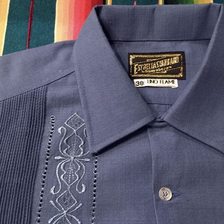 【2027年7月31日までにお届け】【受注生産】【長袖】【 ESG-01L-AQ 】【 L/S GUAYABERA 】【 REJILLADA 】【 AQUA 】【 アクアブルー 】