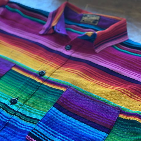【7/31入荷】【2ピース✴︎一点物】【ESGG-01SS-8-MU】【S/S CAMISA & SHORTS】【SARAPE】【GUATEMALA】【MULTI COLOR】