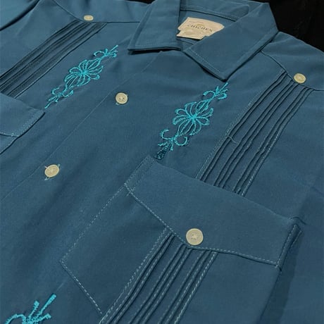 【予約】【半袖】【サイズ38(L)】【IMP-DE-27S-PE-38】【 DEADSTOCK 】【S/S GUAYABERA】【PETOROLEO】