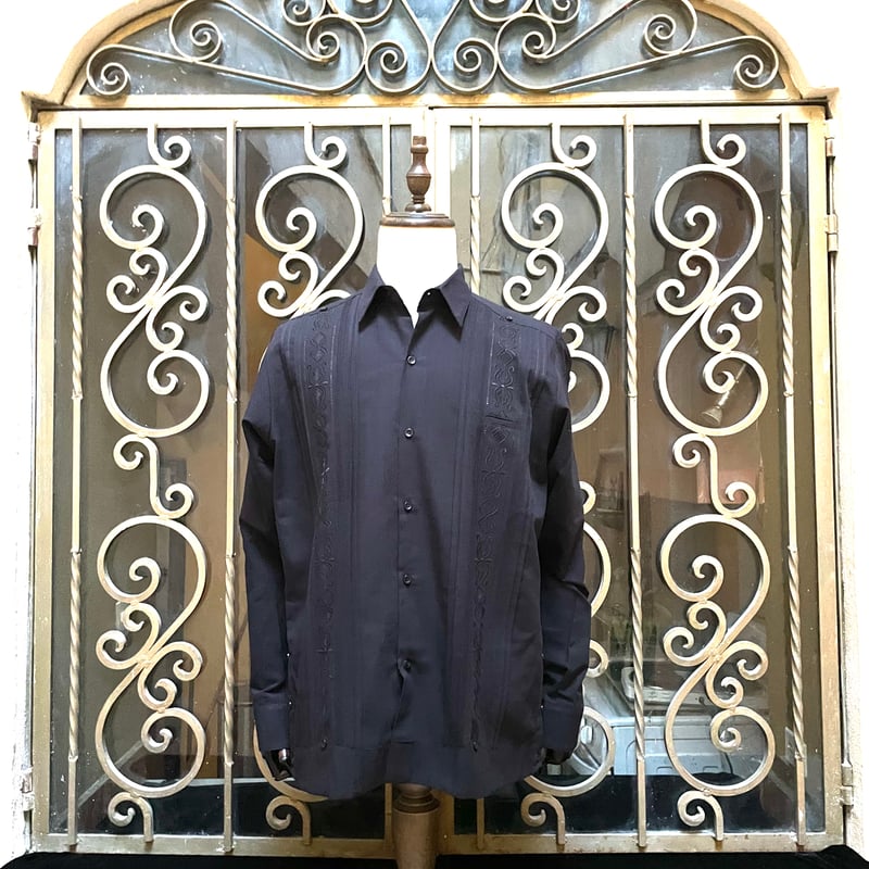 予約商品】【長袖】【 ESG-32L-B 】【 L/S GUAYAMISA 】【BLACK】