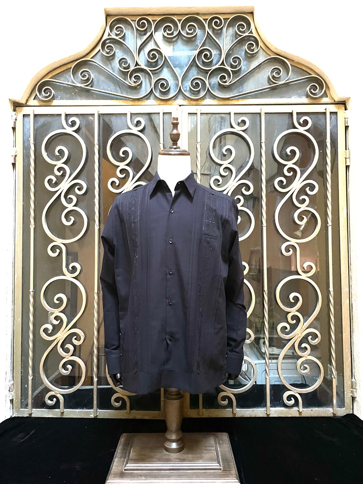 予約商品】【長袖】【 ESG-32L-B 】【 L/S GUAYAMISA 】【BLACK】