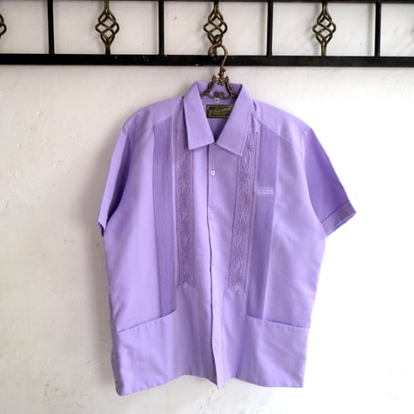 【2027年7月31日までにお届け】【受注生産】【半袖】【 ESG-01S-LA 】【 S/S GUAYABERA 】【 REJILLADA 】【 LAVENDER 】【 ラベンダー 】