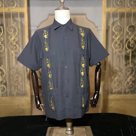 【2027年7月31日までにお届け】【受注生産】【半袖】【SHOTA CALAVERA】【 ESGS-07S-BG】【 S/S CUBANA 】【BLACK x GOLD】 【黒 x 金】