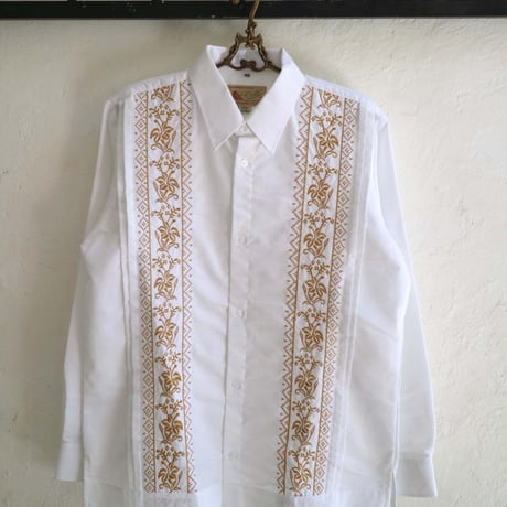 【お取り寄せ商品】【長袖】【IMP-COL-101L-WG】【 L/S GUAYAMISA】【WHITE x GOLD】【 白 x 金 】