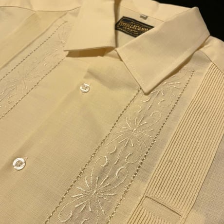 【2027年7月31日までにお届け】【受注生産】【半袖】【 ESG-01S-OF 】【 S/S GUAYABERA 】【 REJILLADA 】【 OFF WHITE 】【 オフホワイト 】