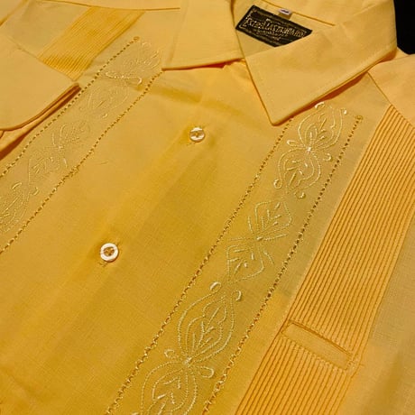 【2027年7月31日までにお届け】【受注生産】【長袖】【 ESG-01L-LE 】【 L/S GUAYABERA 】【 REJILLADA 】【 LEMON 】【 レモン 】