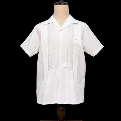 【予約】【半袖】【 ESG-01S-W】【 S/S GUAYABERA 】【 REJILLADA 】【 WHITE 】【 白】